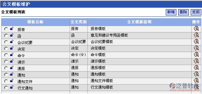 公文模板設置