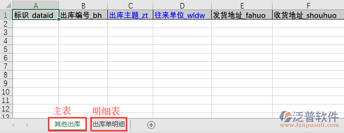 其他出庫導入表格