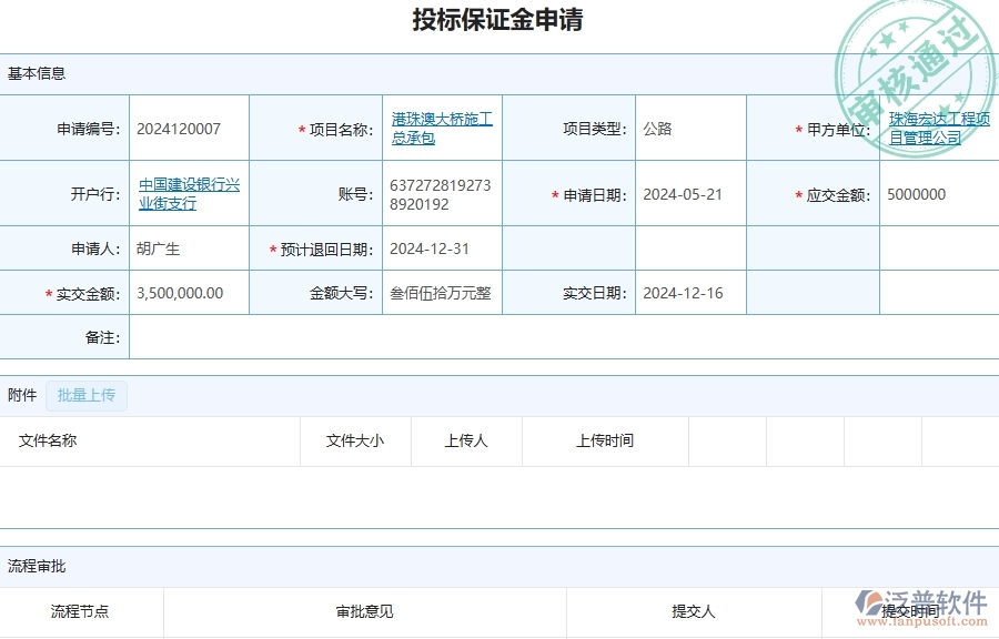 三、泛普軟件-公路工程管理系統(tǒng)中投標(biāo)保證金申請(qǐng)的注意事項(xiàng)
