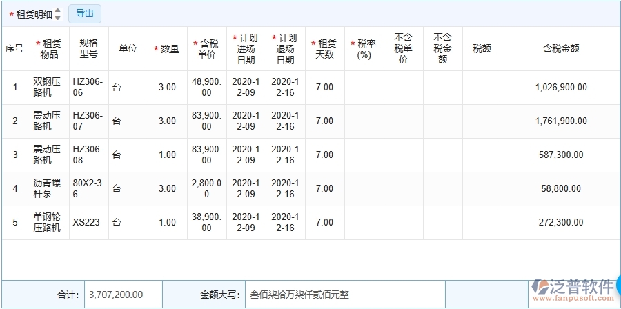 三、泛普軟件-弱電工程管理系統(tǒng)在租賃合同中的應用場景