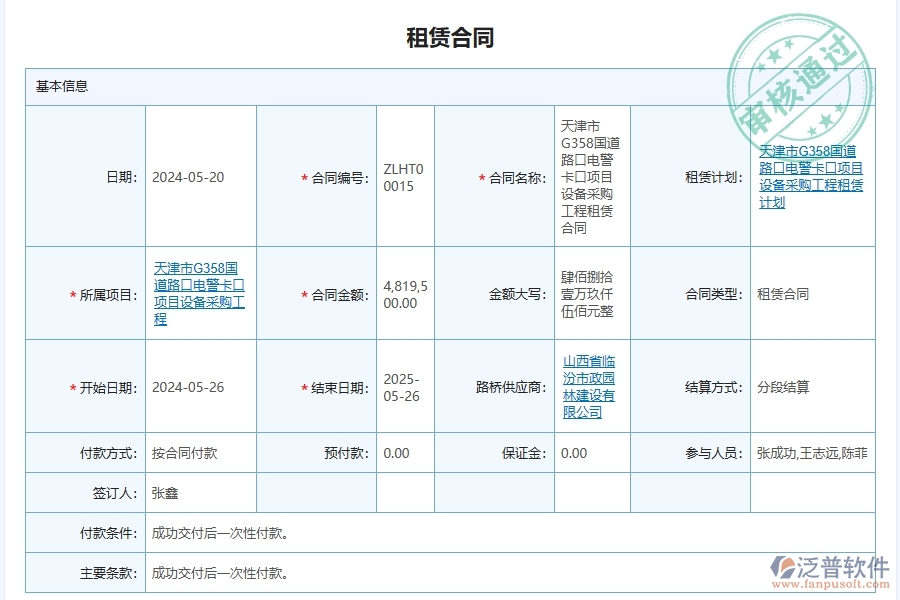 幕墻工程企業(yè)使用了系統(tǒng)之后，給租賃合同報(bào)表帶來了哪些好處