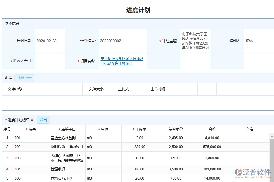 泛普軟件-市政工程管理系統(tǒng)中施工進(jìn)度統(tǒng)計(jì)管理的競爭優(yōu)勢(shì)
