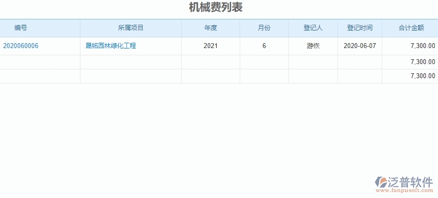 二、泛普軟件-園林工程項(xiàng)目管理系統(tǒng)在機(jī)械費(fèi)中的作用