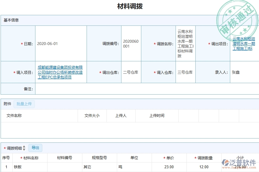 三、泛普軟件-材料調(diào)撥在機(jī)電工程企業(yè)中有哪些優(yōu)點(diǎn)和長處