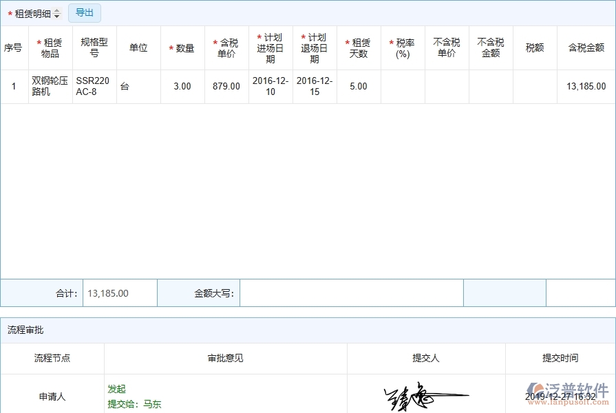 四、泛普軟件-弱電工程企業(yè)管理系統(tǒng)中租賃合同報表的優(yōu)點