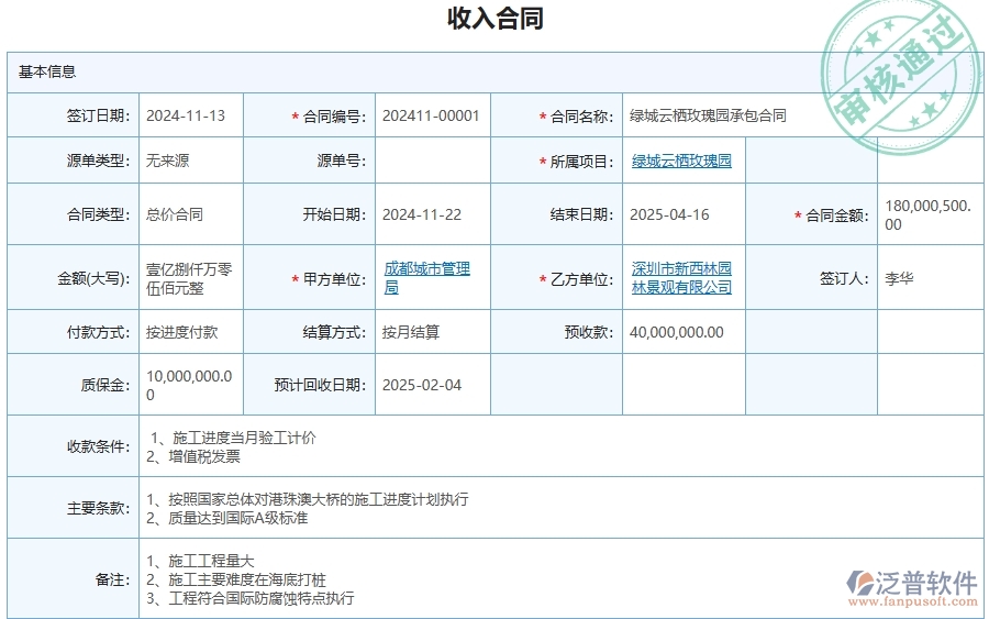 三、泛普軟件-幕墻工程企業(yè)管理系統(tǒng)中項(xiàng)目運(yùn)營(yíng)成本表的核心功能