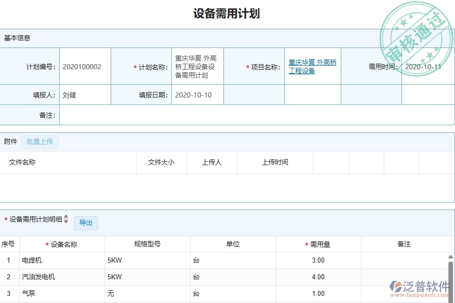 四、泛普軟件-設(shè)備需用計劃在幕墻工程企業(yè)中有哪些優(yōu)點和長處