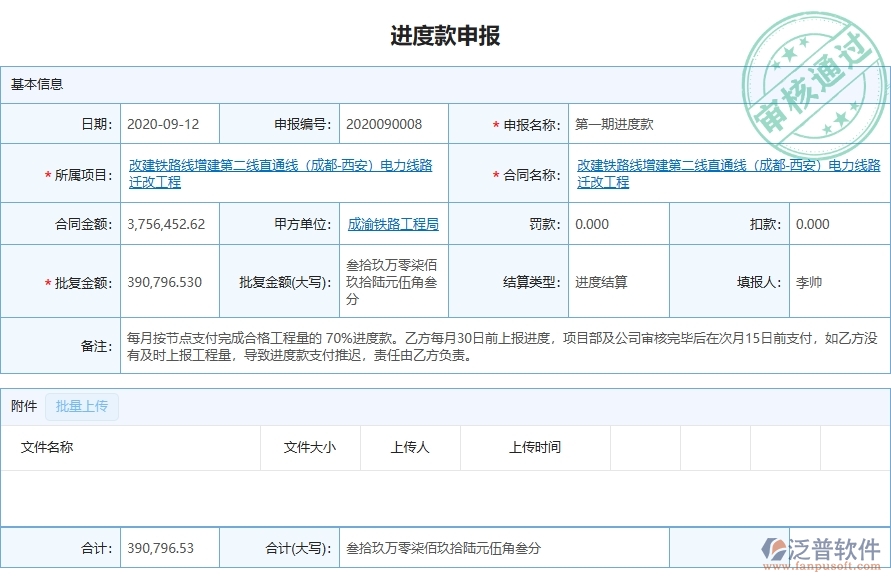 三、泛普軟件-弱電工程企業(yè)管理系統(tǒng)的進(jìn)度款申報的管控點(diǎn)及作用