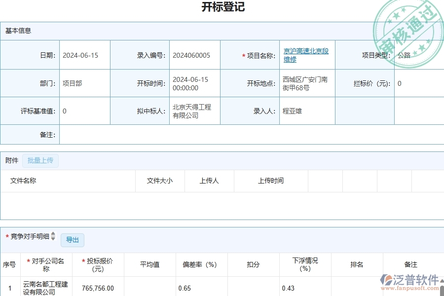 三、泛普軟件-公路工程管理系統(tǒng)中競爭對手分析表的幾個(gè)優(yōu)勢是什么