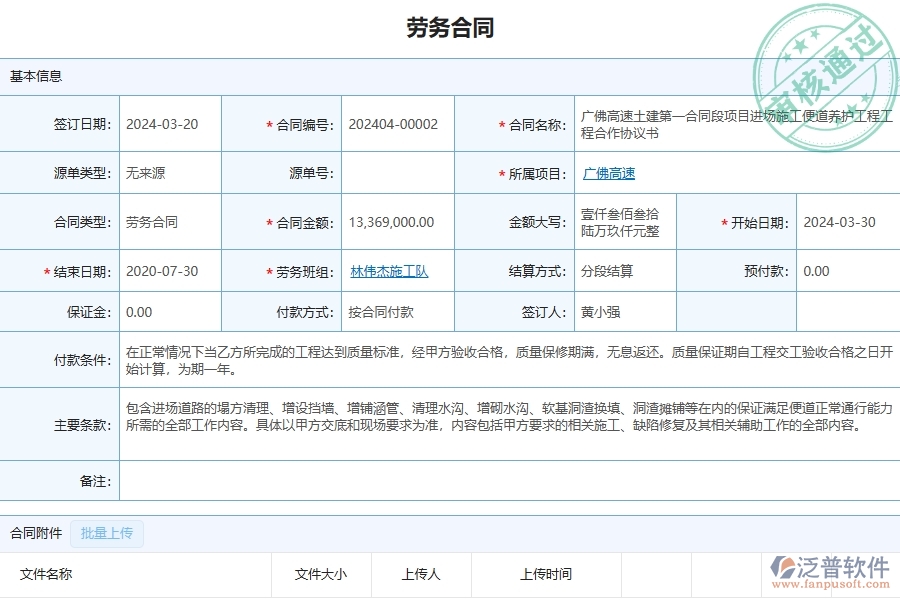 三、公路工程企業(yè)使用了泛普軟件-工程勞務合同軟件的好處是什么