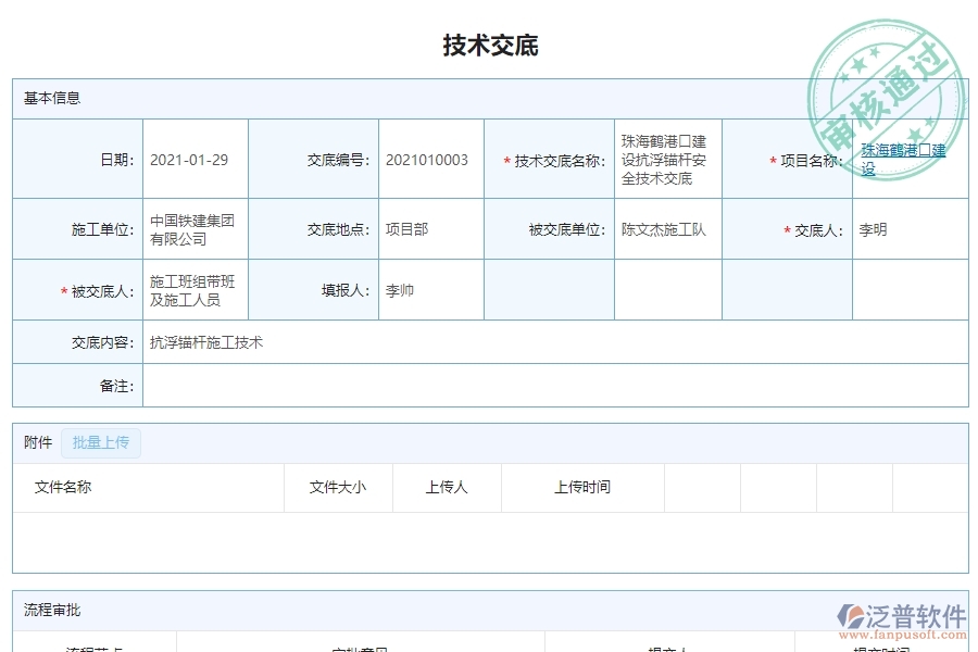 二、泛普軟件-機(jī)電工程項(xiàng)目管理系統(tǒng)在技術(shù)交底列表管理的方案