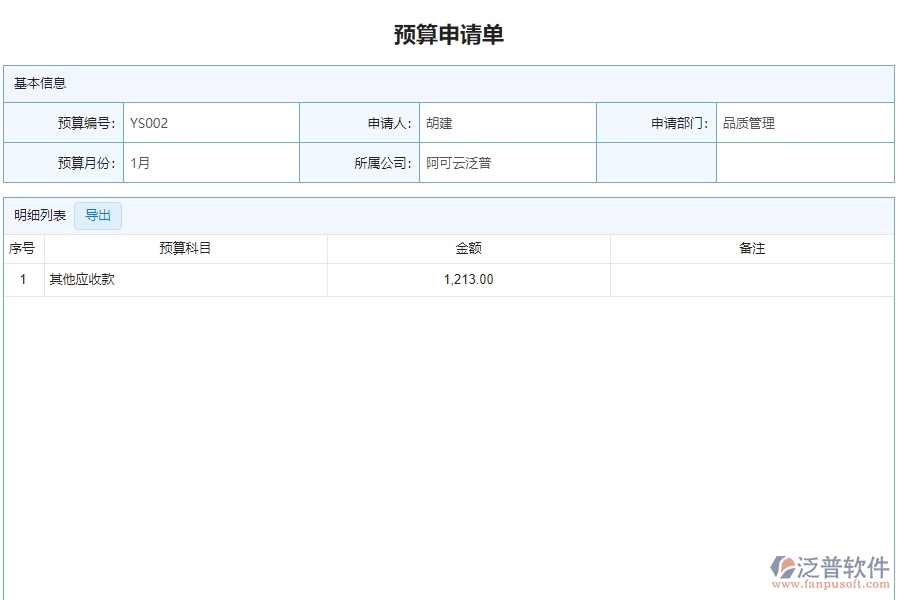 二、泛普軟件-弱電工程預(yù)算申請單列表管理系統(tǒng)能為企業(yè)帶來什么價(jià)值