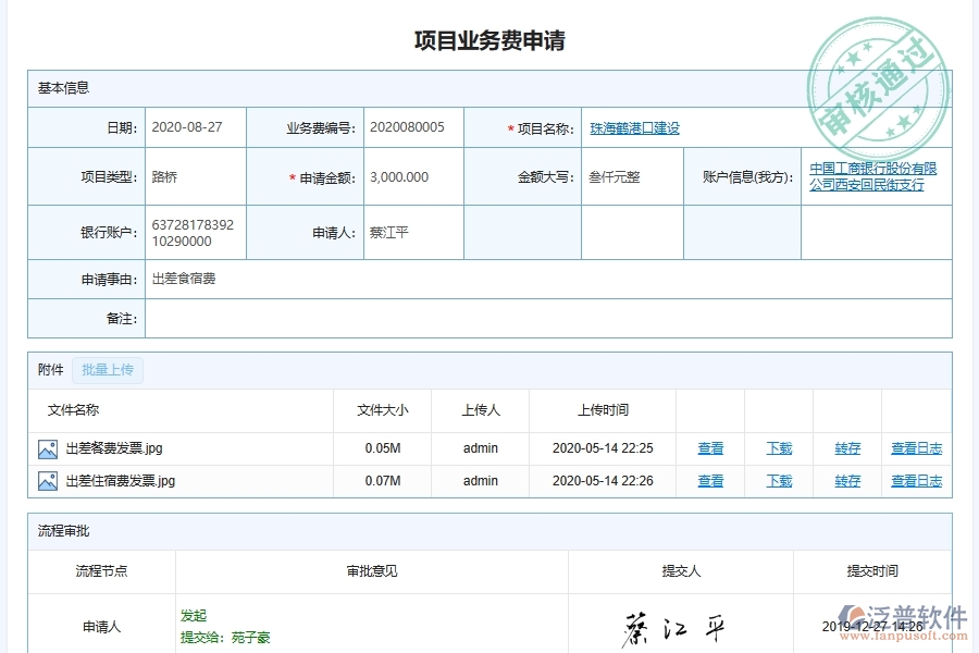 泛普軟件-幕墻工程項目業(yè)務(wù)費用申請報告管理系統(tǒng)能為企業(yè)帶來什么價值