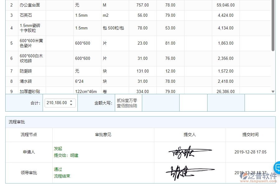 　四、泛普軟件-幕墻工程管理系統(tǒng)在庫存期初中的解決方案