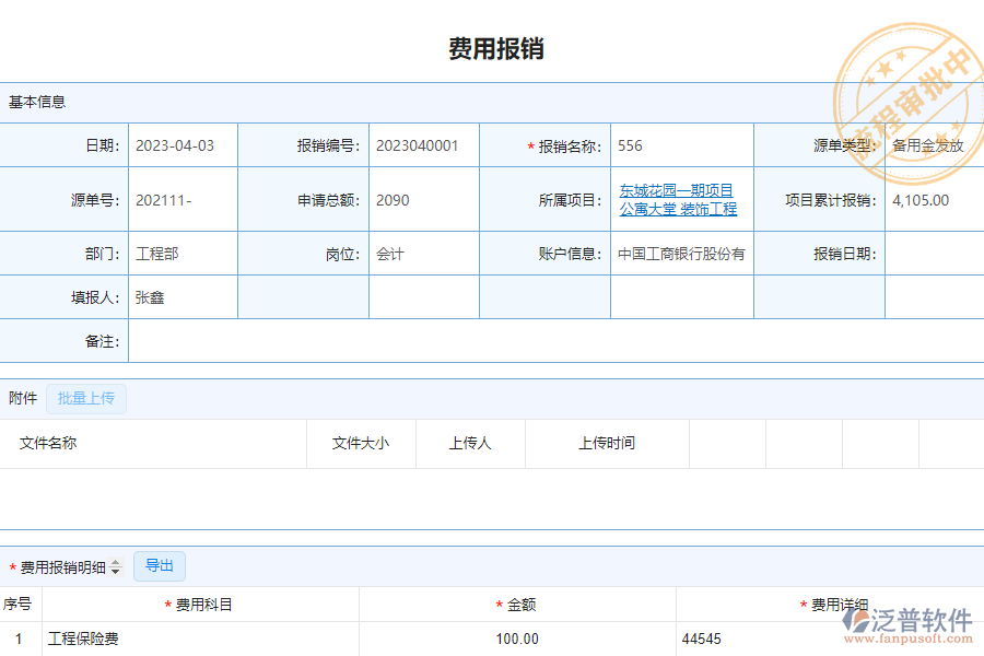 泛普軟件-市政行業(yè)企業(yè)管理系統(tǒng)中費(fèi)用報(bào)銷(xiāo)列表的價(jià)值