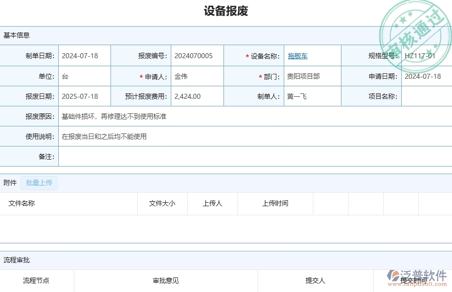 四、泛普軟件-設備報廢查詢在公路工程企業(yè)中有哪些優(yōu)點和長處