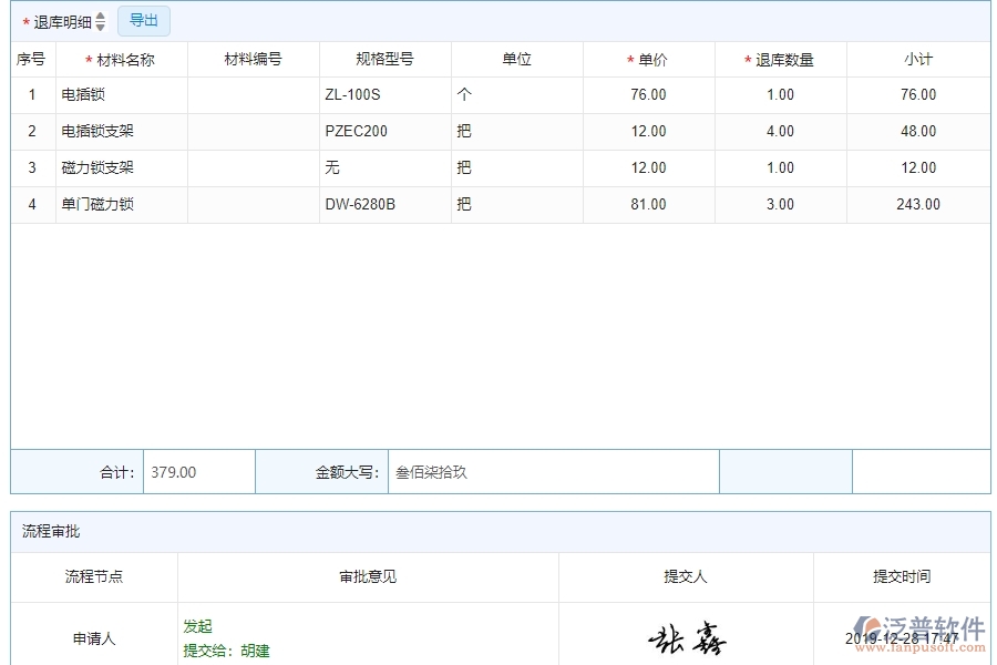 四、泛普軟件-安防工程系統(tǒng)中材料退庫(kù)明細(xì)查詢管理的競(jìng)爭(zhēng)優(yōu)勢(shì)