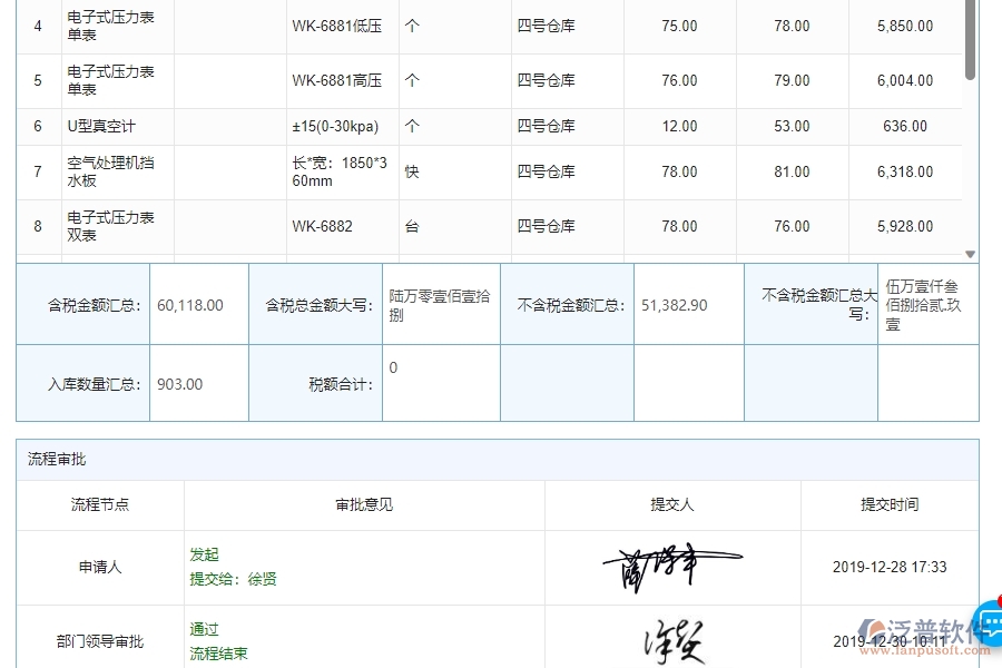 　四、泛普軟件-安防工程企業(yè)材料入庫明細查詢管理系統(tǒng)的優(yōu)點