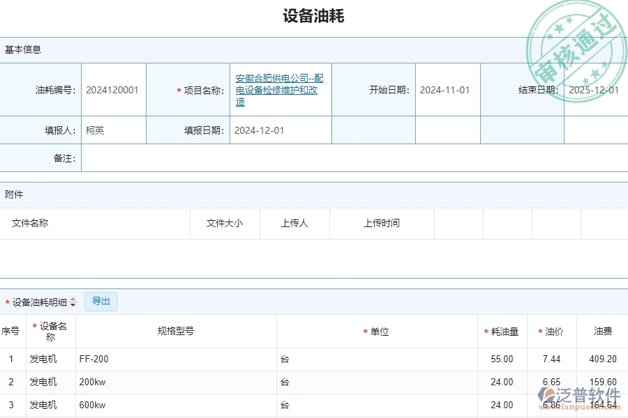 四、泛普軟件-安防工程企業(yè)設(shè)備油耗的重要性