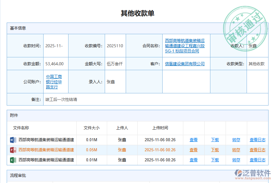 三、安防工程企業(yè)使用泛普軟件其他收款單報表管理系統(tǒng)的優(yōu)點