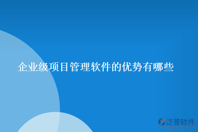 企業(yè)級項(xiàng)目管理軟件的優(yōu)勢有哪些