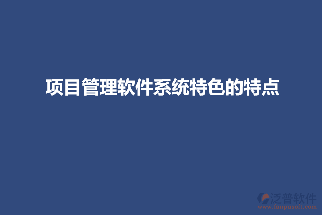 項目管理軟件系統(tǒng)特色的特點(diǎn)
