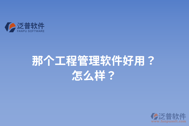 那個工程管理軟件好用？怎么樣？
