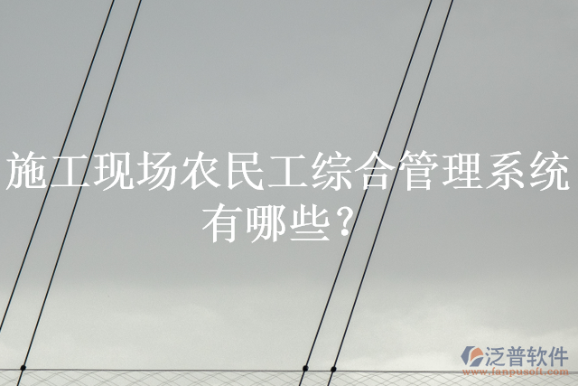 施工現(xiàn)場農(nóng)民工綜合管理系統(tǒng)有哪些？