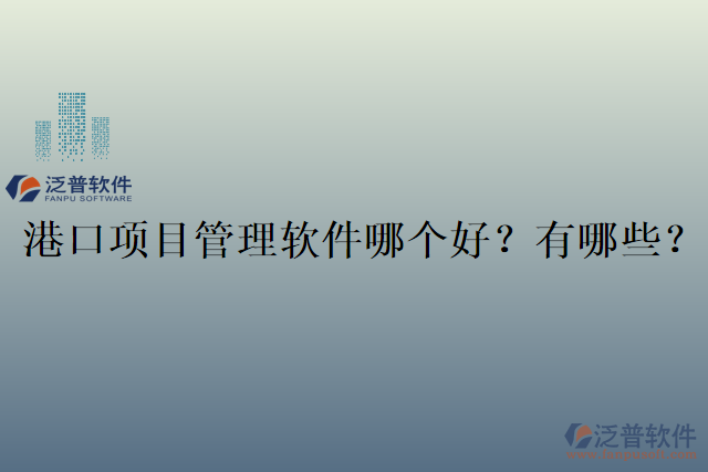 港口項目管理軟件哪個好？有哪些？