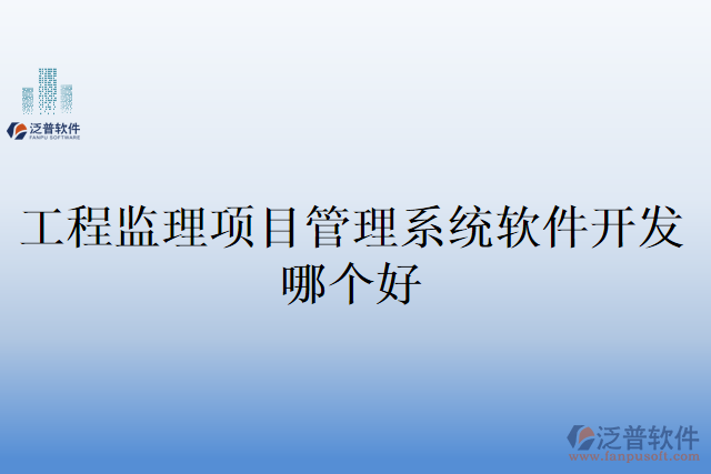 工程監(jiān)理項(xiàng)目管理系統(tǒng)軟件開發(fā)哪個好