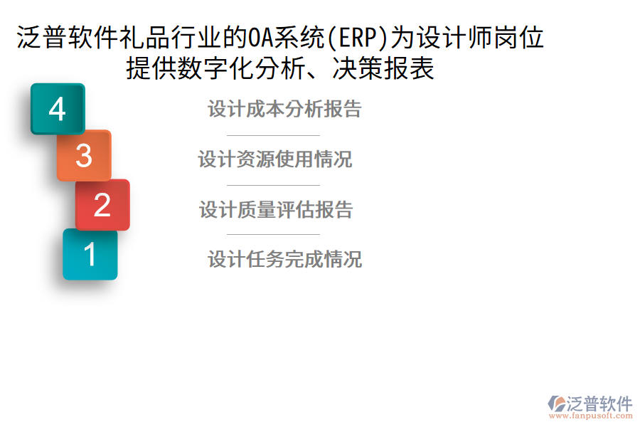 泛普軟件禮品行業(yè)的OA系統(tǒng)(ERP)為設計師崗位提供數字化分析、決策報表